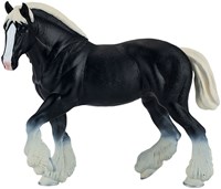 Mojo juguete caballo Clydesdale negro - figura de juego plástico-2