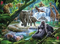 Ravensburger puzzle Animales de la jungla - Puzzle XXL infantil 100 piezas animales-2