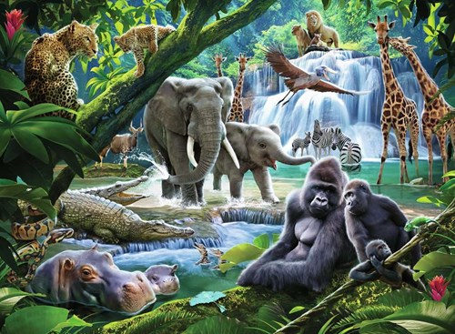 Ravensburger puzzle Animales de la jungla - Puzzle XXL infantil 100 piezas animales-2