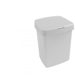 Sunware cubo de basura Delta 10L blanco - papelera de plástico con tapa