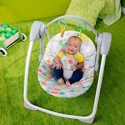 Bright Starts columpio para bebé portátil con música y movimiento automático