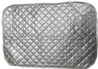 Alfombrilla de planchado magnética gris - manta de planchado compacta y resistente al calor 68x47 cm