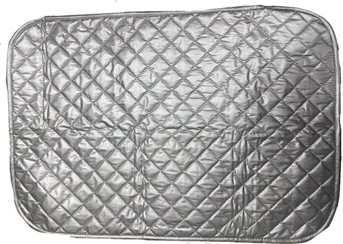 Alfombrilla de planchado magnética gris - manta de planchado compacta y resistente al calor 68x47 cm