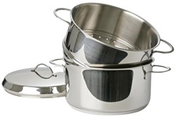 Juego de vaporera acero inoxidable 16cm - olla de vapor para todas las fuentes de calor