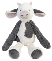 Happy Horse peluche Vaca Casper 38cm - muñeco suave blanco-negro