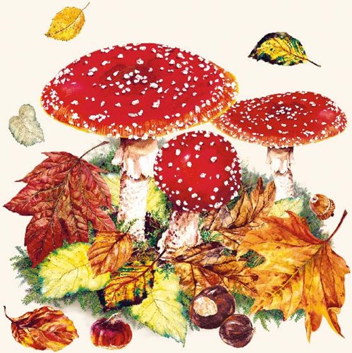 Ambiente servilletas amanita 33cm decoración mesa papel FSC