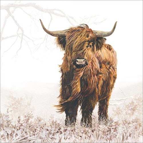 Ambiente servilletas de papel Highlander 33cm 20 unidades marrón decorativo