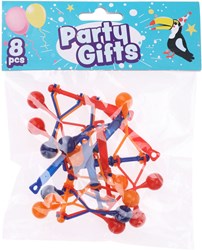 Click-clackers juguete regalos fiesta set 8 piezas plástico colorido