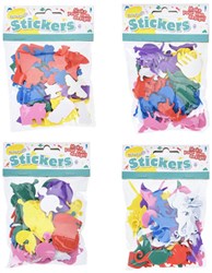 Adhesivos de espuma animales y vehículos diversión creativa multicolor