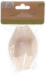 Amuseschaaltjes set de servicio de madera 12 piezas colores variados