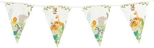 Guirnalda animales de la jungla plástico colorido 3,5 metros decoración fiesta-3