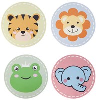 Manteles individuales animales redondos set de 12 - manteles 38cm multicolor