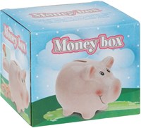 Hucha cerdito cerámica rosa 11,5 cm - decoración hucha