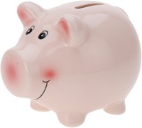 Hucha cerdito cerámica rosa 11,5 cm - decoración hucha-2