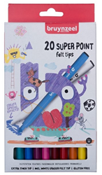 Bruynzeel rotuladores Super Point set 20 colores - juguete creativo