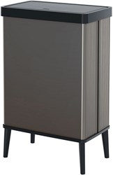 Curver cubo de basura 54L Pearl Grey - papelera elegante para el hogar