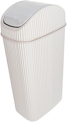 Michelino cubo de basura de mesa con tapa oscilante 4 litros beige plástico