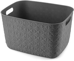 Curver cesta de almacenamiento Softex Large 19L antracita - cesta plástica