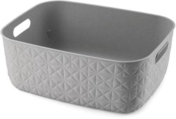 Curver cesta de almacenamiento Softex 12,5L taupe - cesta de plástico para juguetes