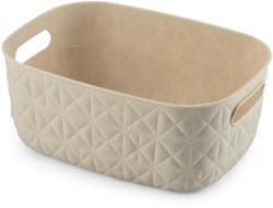 Curver cesta de almacenamiento Softex 4L blanco tiza - cesta de plástico para juguetes