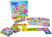 Peppa Pig colección de juegos 3-en-1 juego de cartas loto dominó memo niños-2