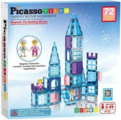 Picasso Tiles juguete magnético - Piezas de construcción tema invierno 72 piezas