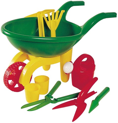 Androni Giocattoli carretilla set de jardín juguete para niños 9 piezas
