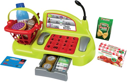 Ecoiffier caja registradora de juguete - 100% Chef - con accesorios y dinero de juguete