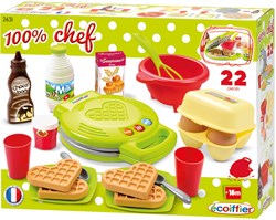 Ecoiffier 100% Chef Wafelijzer, 22dlg.
