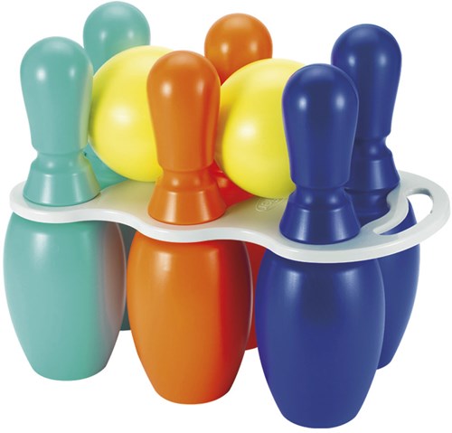 Ecoiffier Juego de bolos XXL - Gran set de bolos para niños - 6 bolos y 2 bolas