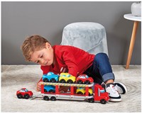 Transportador de coches Abrick camión de juguete con 6 autos plástico-3