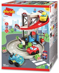 Abrick garaje de juguete con transportador y coches - set de garaje infantil