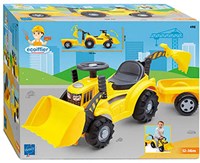 Ecoiffier tractor correpasillos juguete con pala delantera y remolque - multicolor