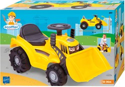 Ecoiffier Maxi Tractor correpasillos con pala frontal - Tractor de juguete amarillo para niños
