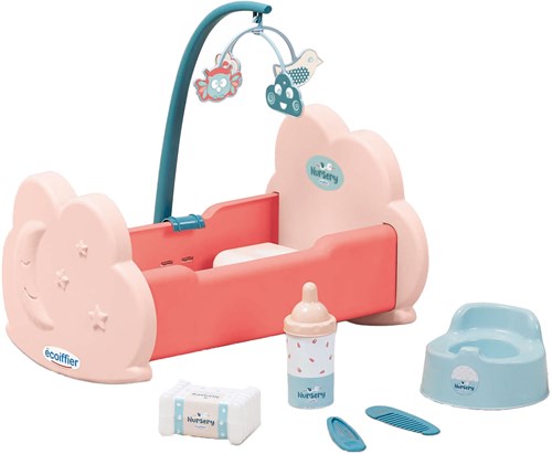 Ecoiffier cuna de muñecas juguete con accesorios - cama para muñeca bebé-2