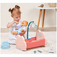 Ecoiffier cuna de muñecas juguete con accesorios - cama para muñeca bebé-3