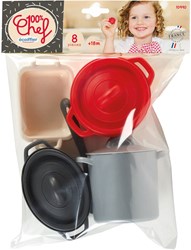 Ecoiffier 100% Chef Pannen en Eetset, 8dlg.