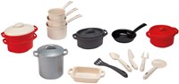 Ecoiffier juego de ollas de juguete - 100% Chef ollas y utensilios 19 piezas-2