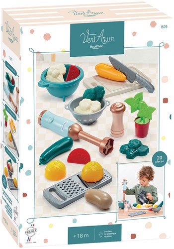 Ecoiffier set de cocina de juguete Vert Azur Hacer sopa - 20 piezas plástico