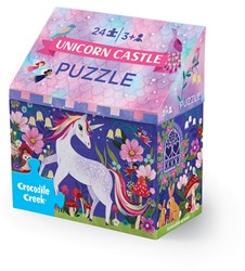 Crocodile Creek puzzle castillo unicornio 24 piezas juguete cartón