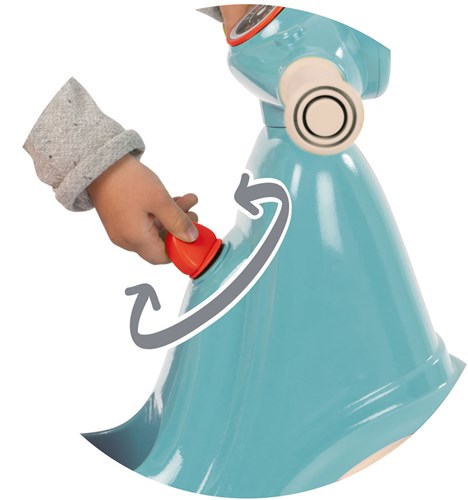 Smoby scooter correpasillos azul con diseño retro y baúl de juguetes-2
