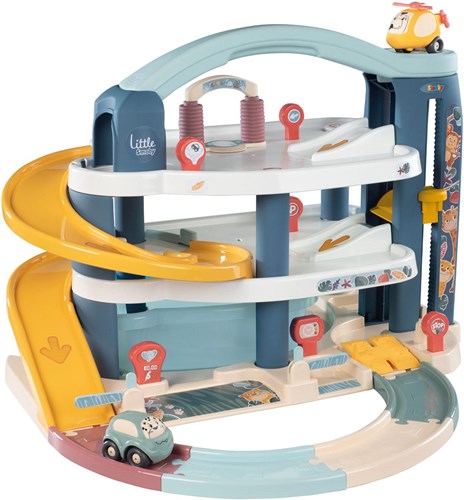 Smoby garaje de juguete Little Smoby Garaje Deluxe con coche y helicóptero-2