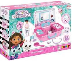 Smoby Gabby's Casa de Muñecas maletín de belleza - set de juguetes 15 piezas blanco