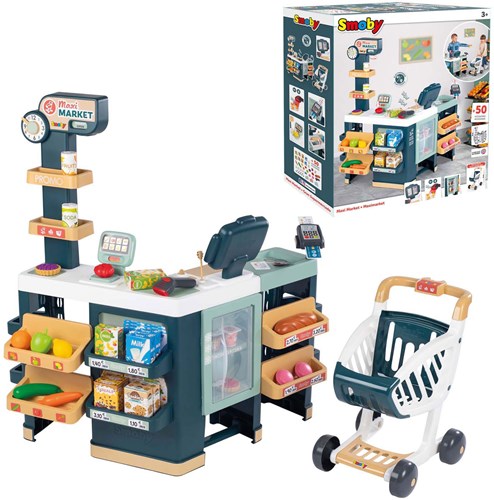 Smoby Supermercado tienda de juguetes con accesorios 50 piezas-3