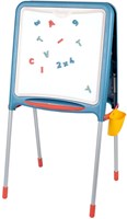 Smoby Pizarra magnética de metal azul - pizarra de dibujo doble cara-2