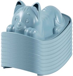 Smoby balancín gato azul - juguete ergonómico para niños pequeños al aire libre