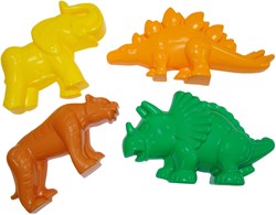 Set de moldes de arena dinosaurios y animales salvajes para jugar al aire libre