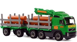 Cavallino Toys Camión de transporte de madera Volvo con remolque juguete