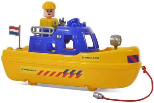 Barco ambulancia juguete Cavallino barco de rescate plástico para niños
