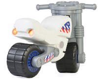 Cavallino Toys bicicleta sin pedales moto policía blanca - moto de juguete para niños-3